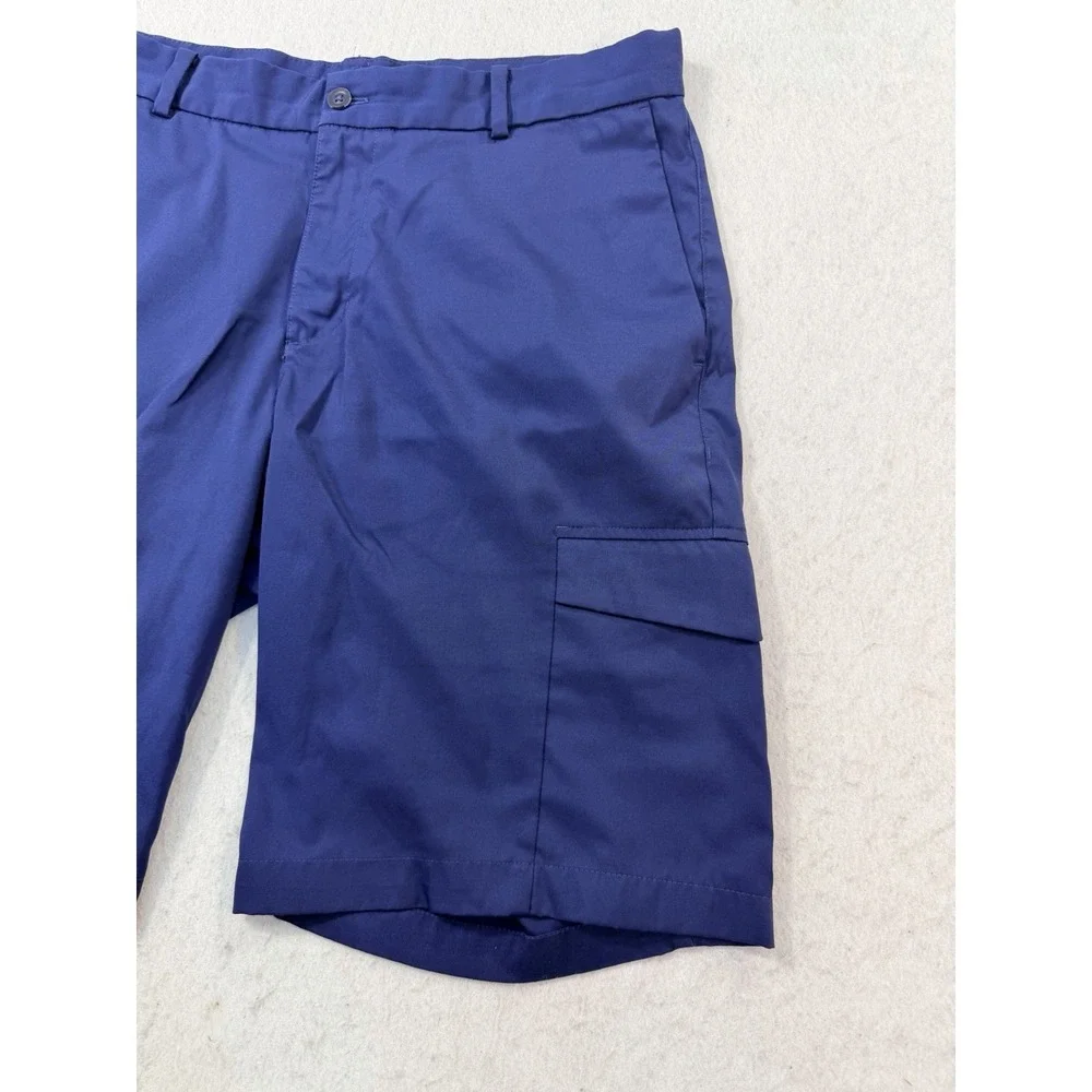Nike‎ Golf Shorts Mens 32 Blue Dri-FIT Cargo Moisture Wicking Flat Front Casual